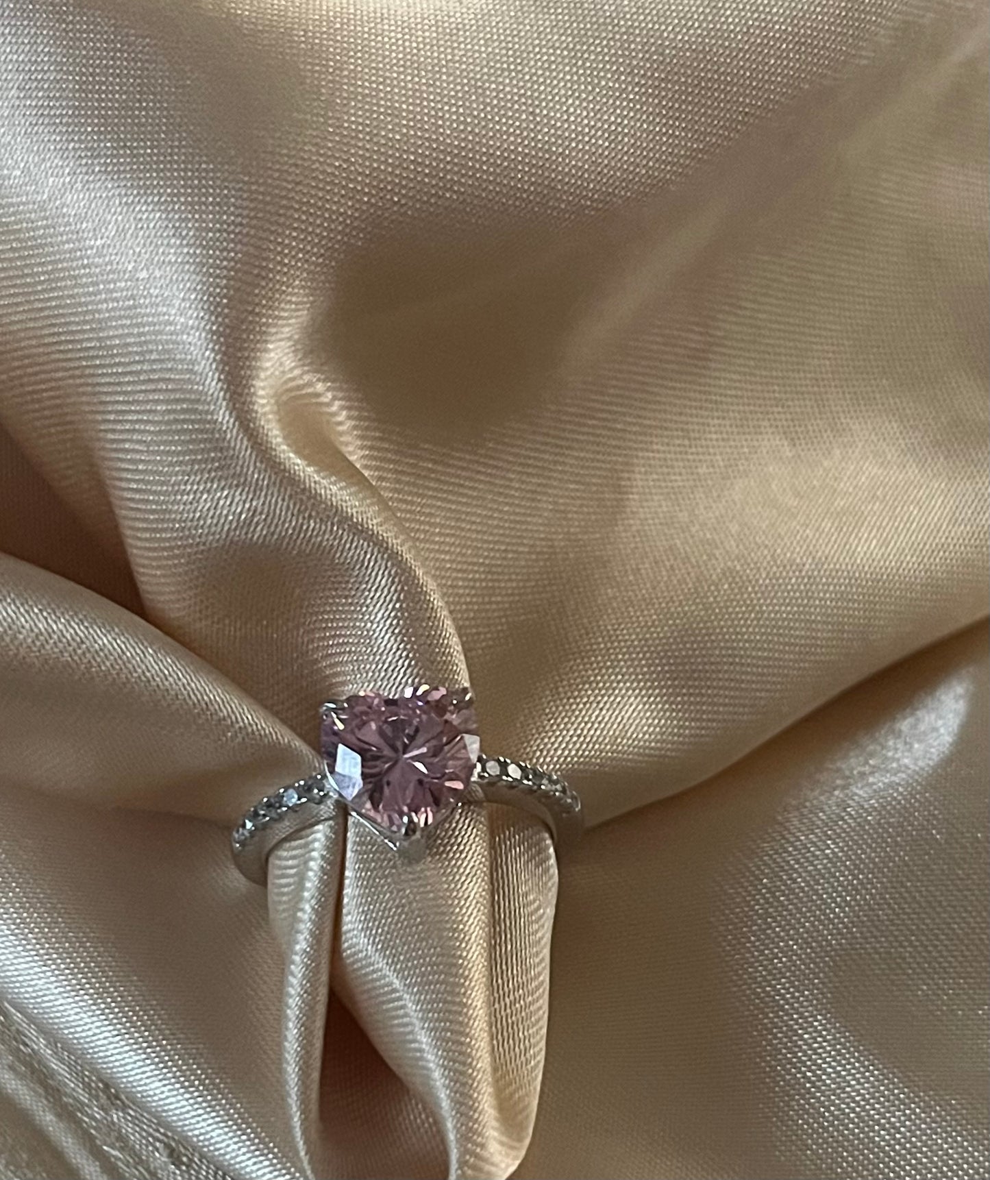 BAGUE COEUR VIOLET